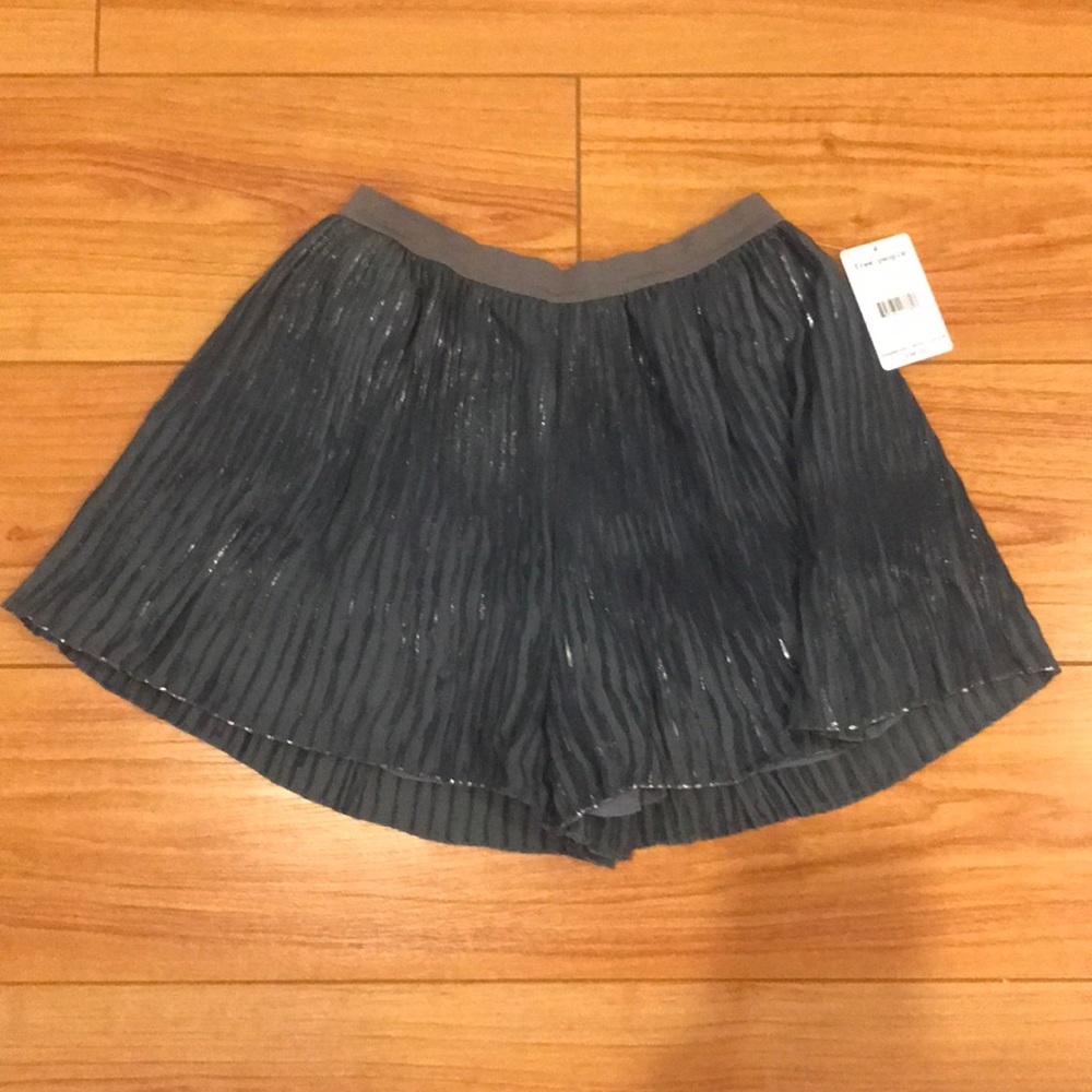 Free People - Metallic Crinkle Foil Skort